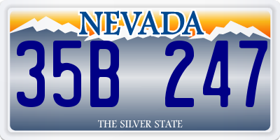 NV license plate 35B247