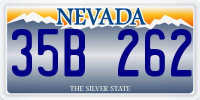 NV license plate 35B262