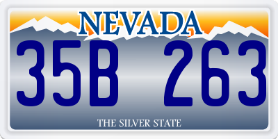 NV license plate 35B263