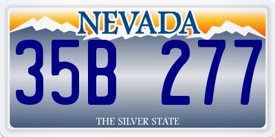 NV license plate 35B277