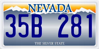 NV license plate 35B281