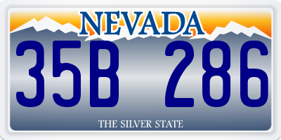NV license plate 35B286