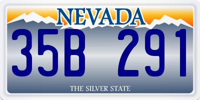 NV license plate 35B291