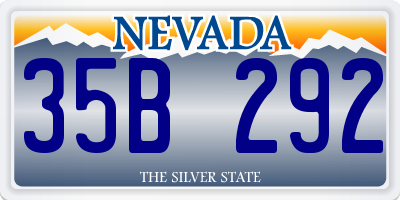 NV license plate 35B292