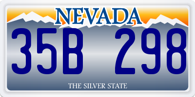 NV license plate 35B298