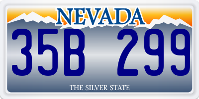 NV license plate 35B299