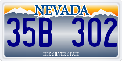 NV license plate 35B302