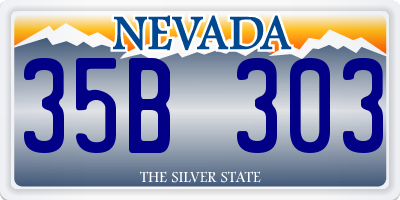 NV license plate 35B303