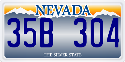 NV license plate 35B304