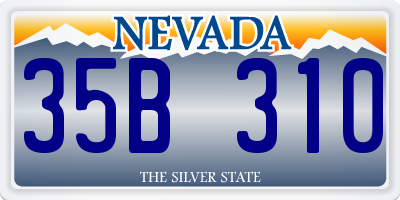 NV license plate 35B310