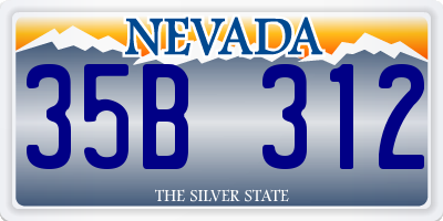 NV license plate 35B312