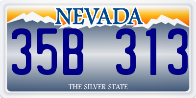NV license plate 35B313