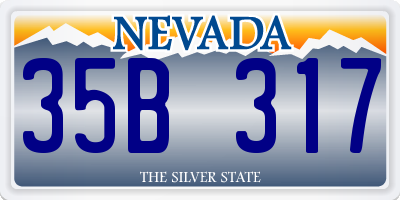 NV license plate 35B317