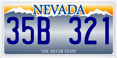 NV license plate 35B321