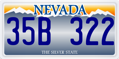 NV license plate 35B322