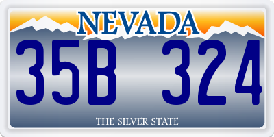 NV license plate 35B324