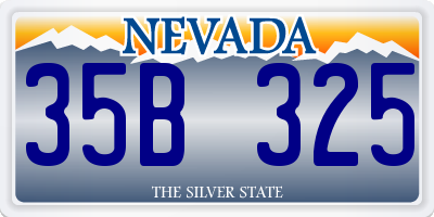 NV license plate 35B325