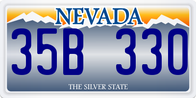 NV license plate 35B330