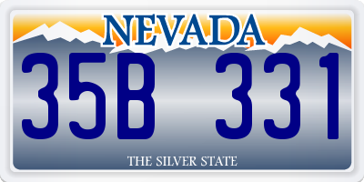 NV license plate 35B331