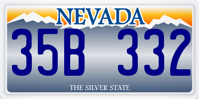 NV license plate 35B332