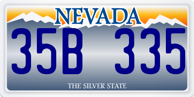 NV license plate 35B335