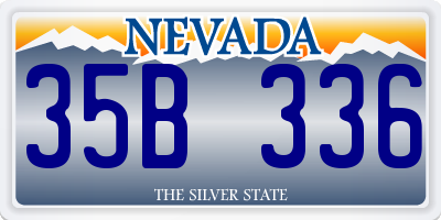 NV license plate 35B336