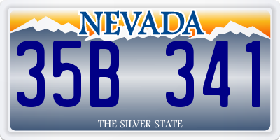 NV license plate 35B341