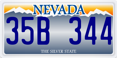 NV license plate 35B344
