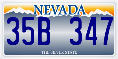 NV license plate 35B347