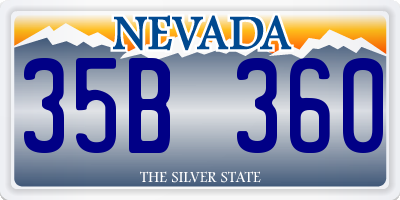 NV license plate 35B360