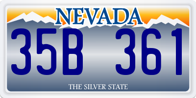 NV license plate 35B361