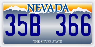 NV license plate 35B366