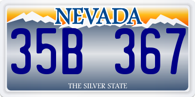 NV license plate 35B367