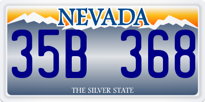 NV license plate 35B368