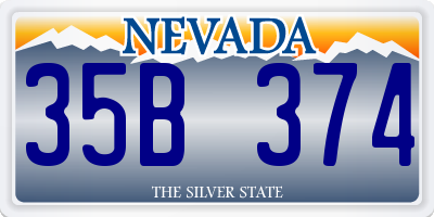 NV license plate 35B374