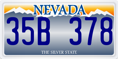 NV license plate 35B378