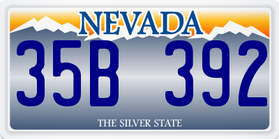 NV license plate 35B392