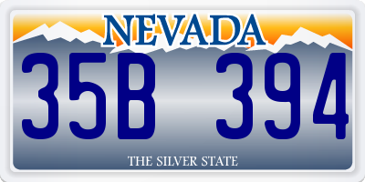 NV license plate 35B394