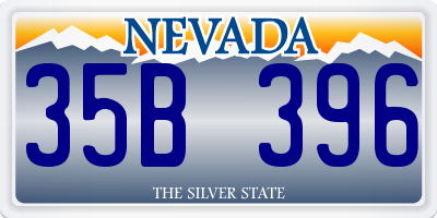 NV license plate 35B396