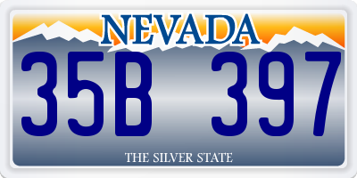 NV license plate 35B397