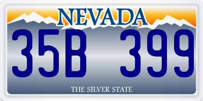NV license plate 35B399