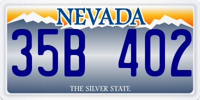 NV license plate 35B402