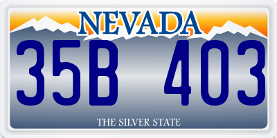 NV license plate 35B403