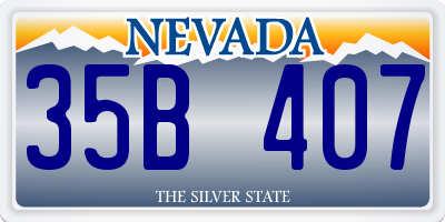 NV license plate 35B407