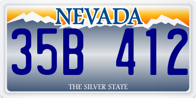 NV license plate 35B412