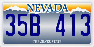 NV license plate 35B413