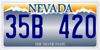 NV license plate 35B420