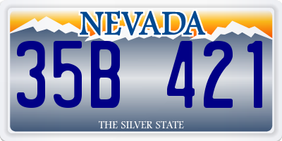 NV license plate 35B421
