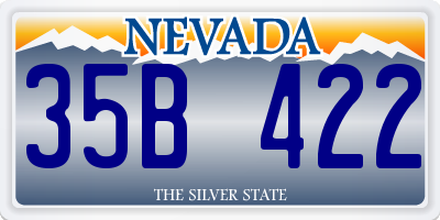 NV license plate 35B422