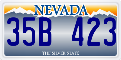 NV license plate 35B423